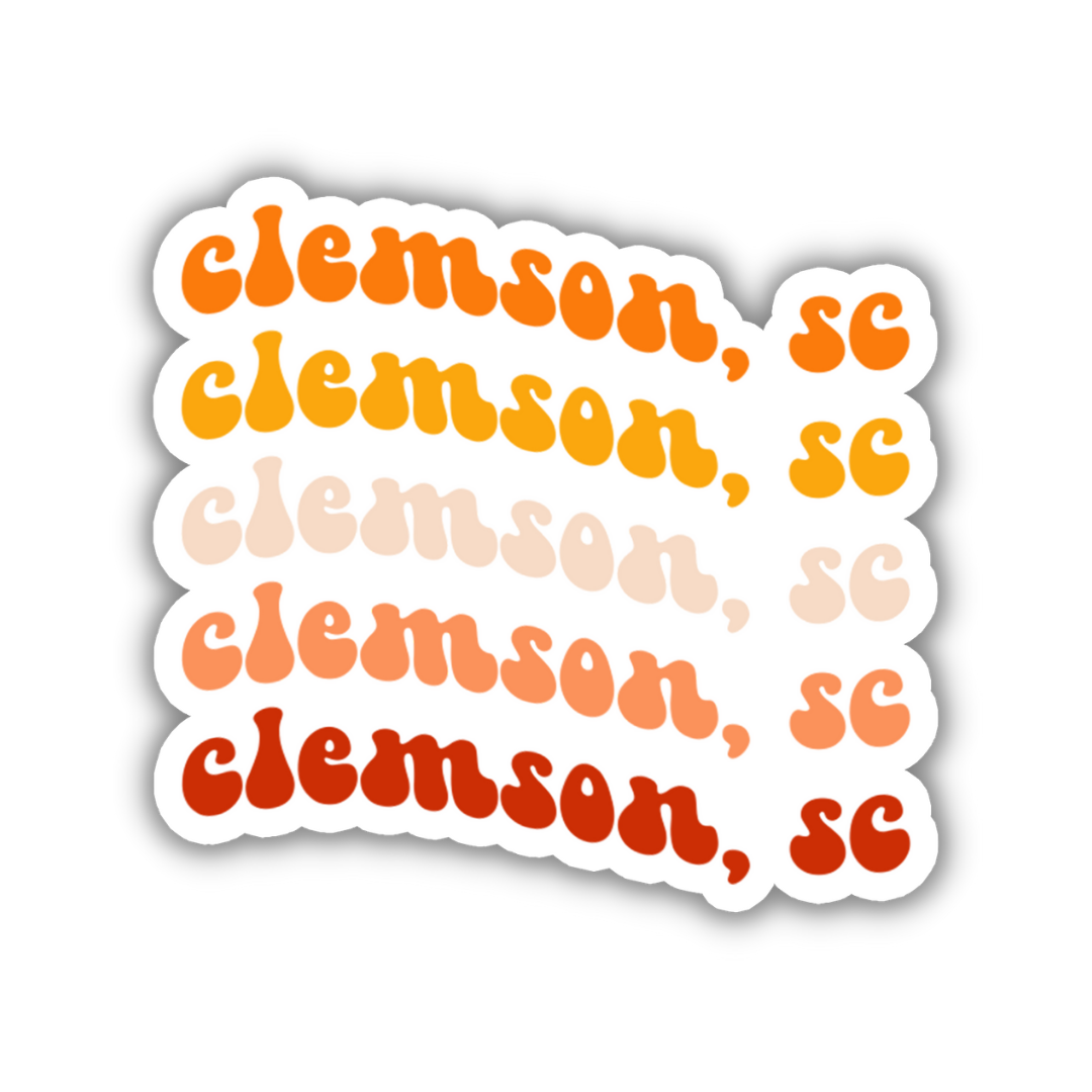 Clemson, South Carolina College Town Sticker