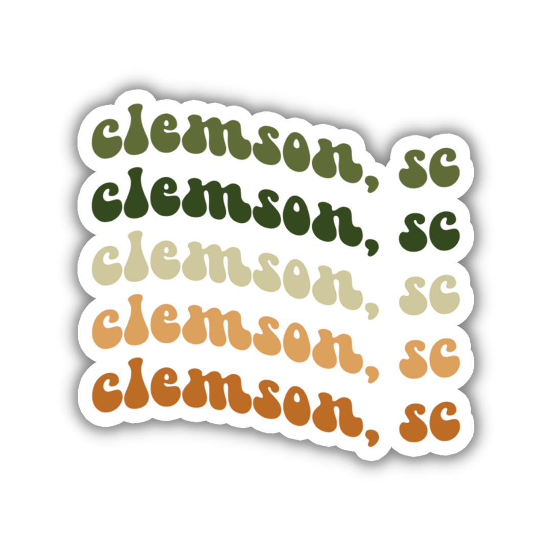 Clemson, South Carolina College Town Sticker
