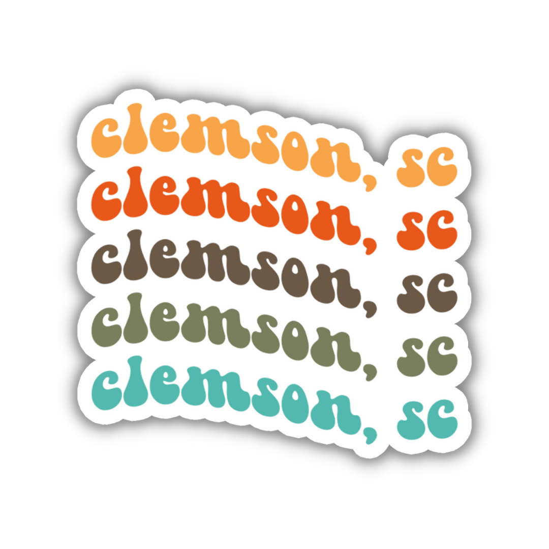 Clemson, South Carolina College Town Sticker