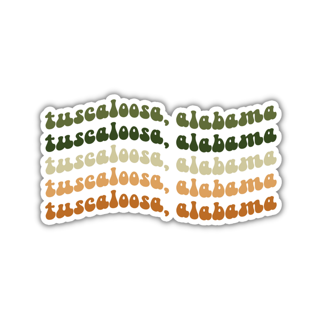 Tuscaloosa, Alabama College Town Sticker