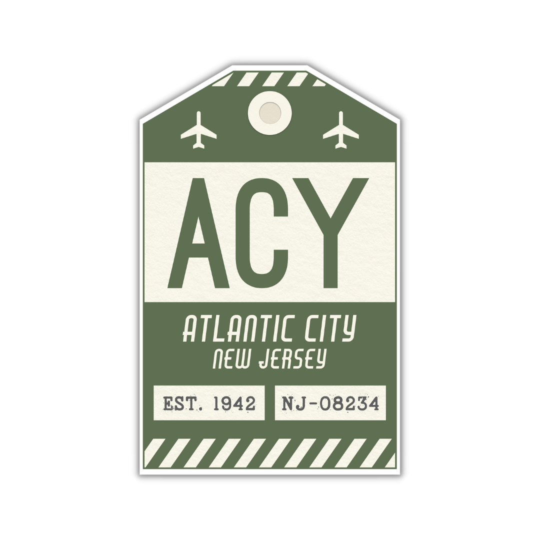 ACY Vintage Luggage Tag Sticker