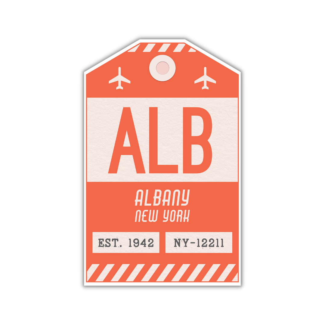 ALB Vintage Luggage Tag Sticker