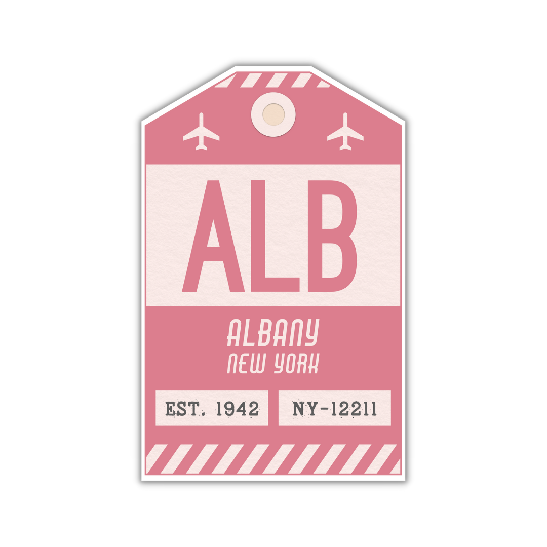 ALB Vintage Luggage Tag Sticker
