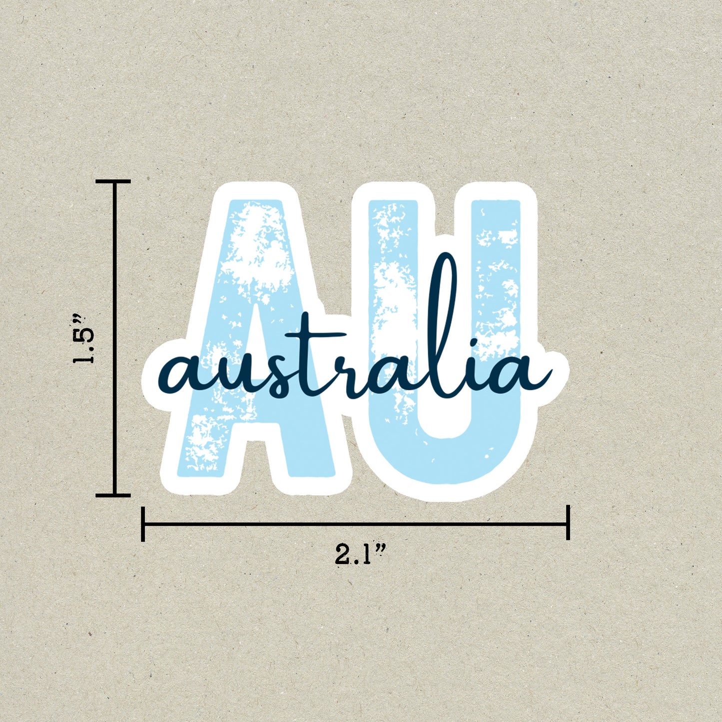 Australia Country Code Sticker