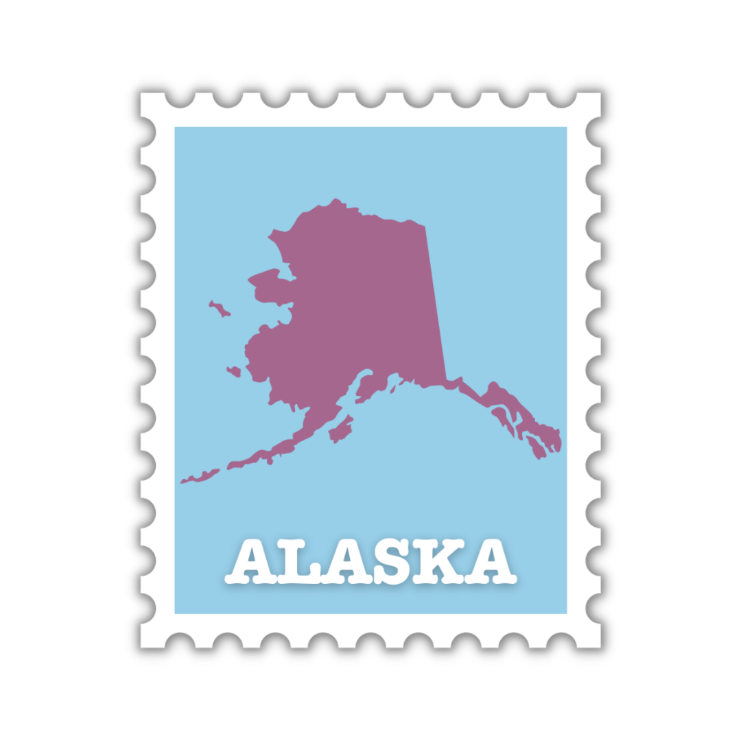 Alaska Stamp Sticker