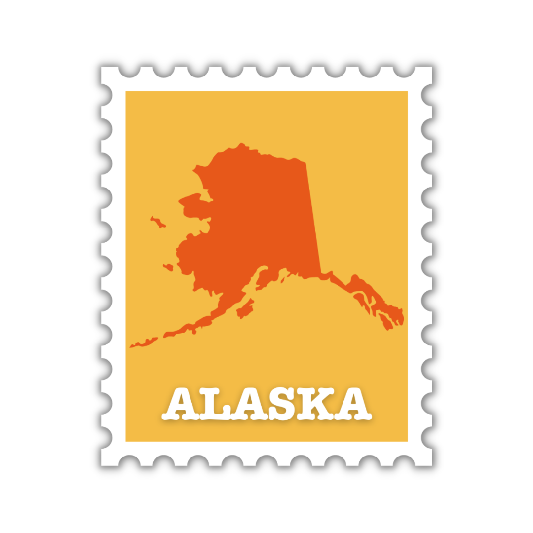 Alaska Stamp Sticker