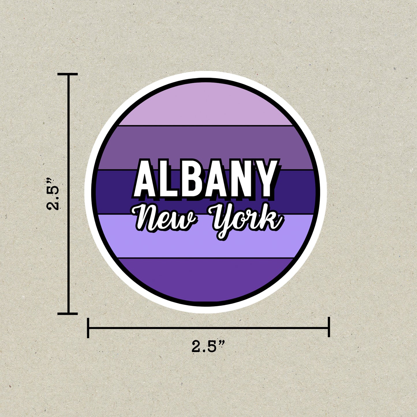 Albany, New York Circle Sticker