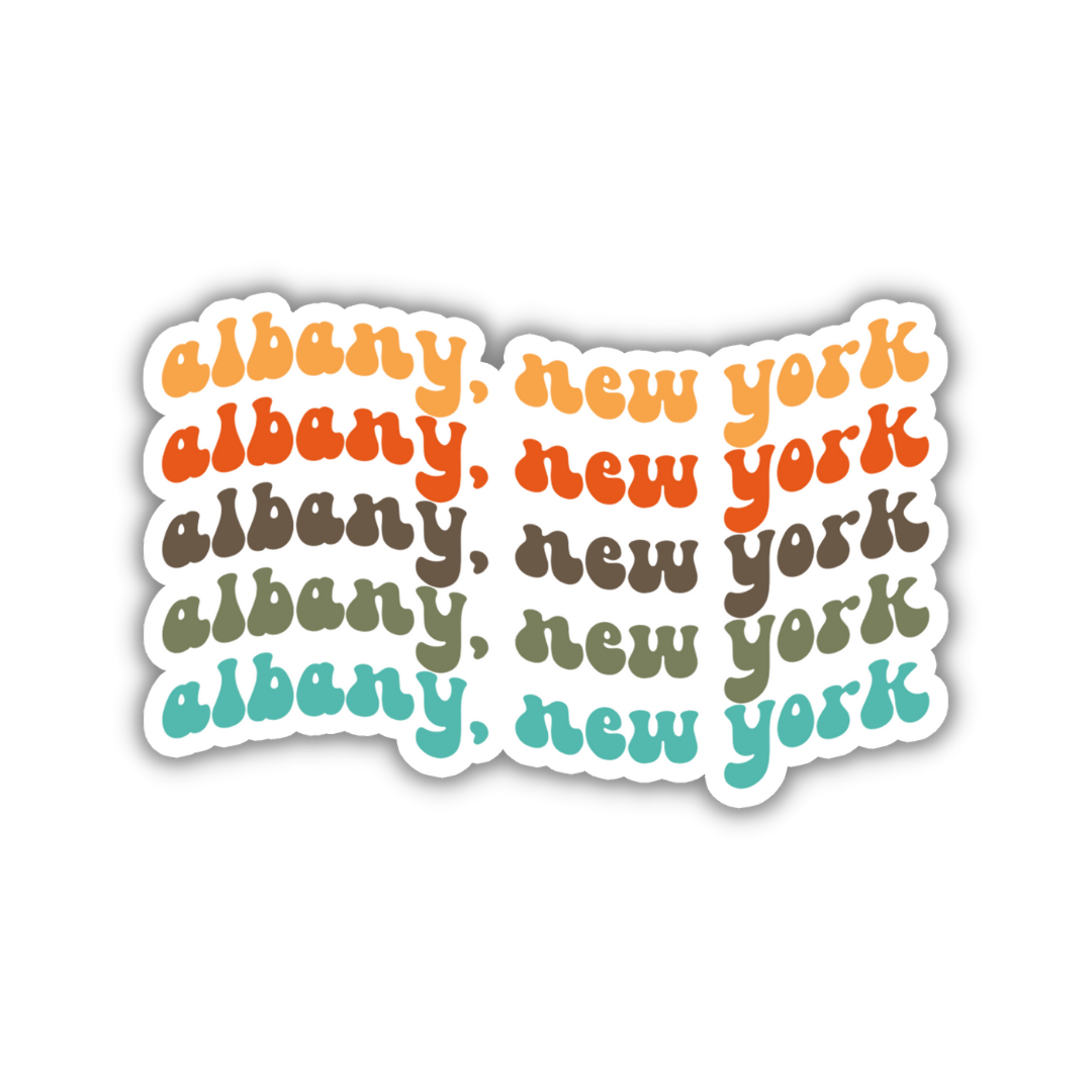 Albany, New York Retro Sticker