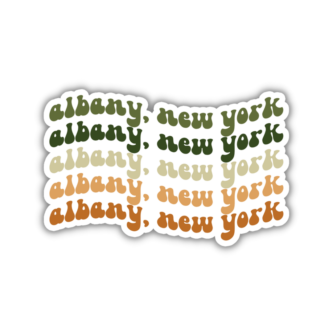 Albany, New York Retro Sticker