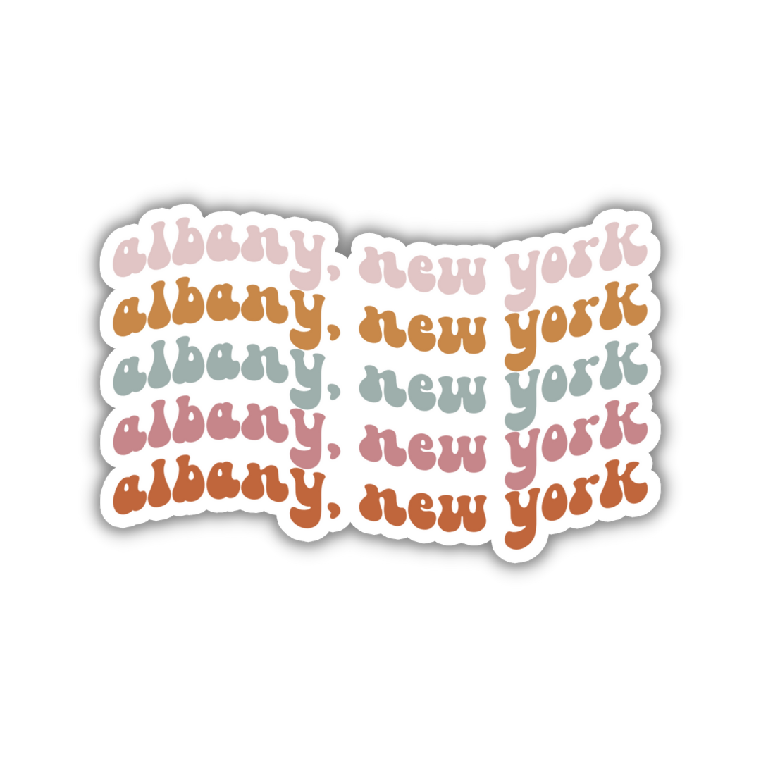 Albany, New York Retro Sticker