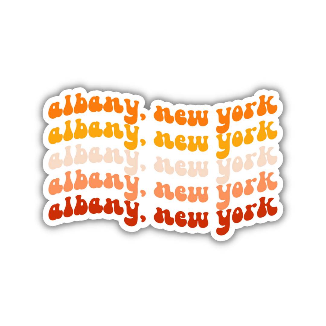 Albany, New York Retro Sticker