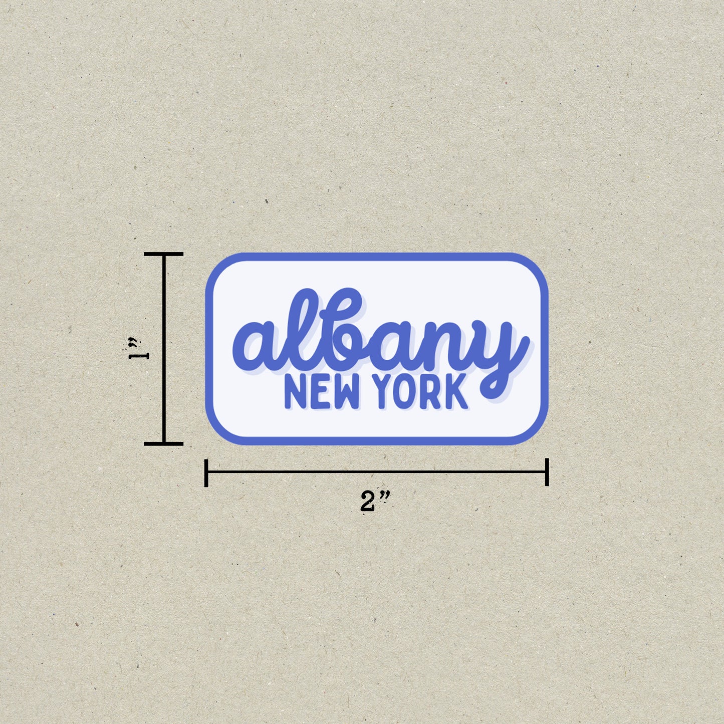 Albany, New York Retro Travel Sticker – Colorful Vinyl Decal for Laptop, Water Bottle & Luggage