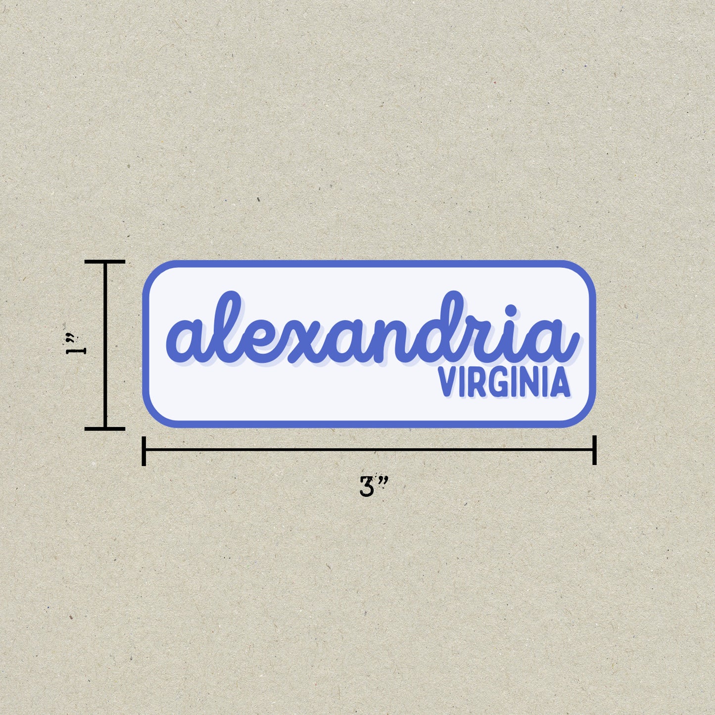 Alexandria, Virginia Retro Travel Sticker – Colorful Vinyl Decal for Laptop, Water Bottle & Luggage