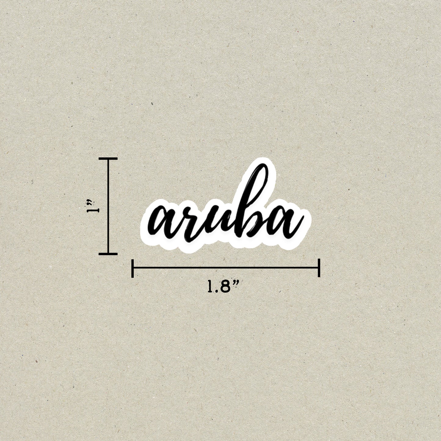 Aruba Cursive Sticker