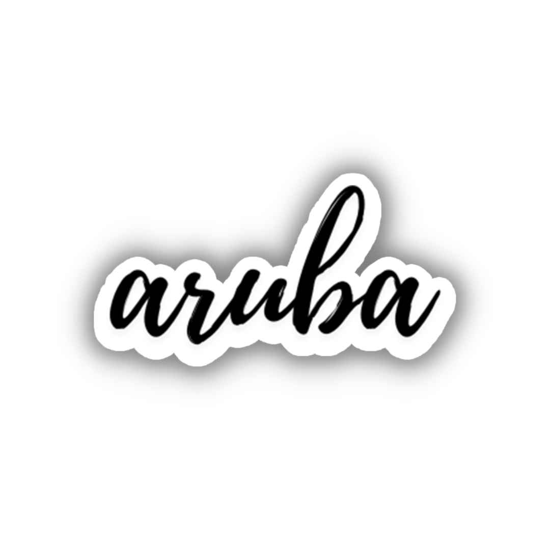 Aruba Cursive Sticker