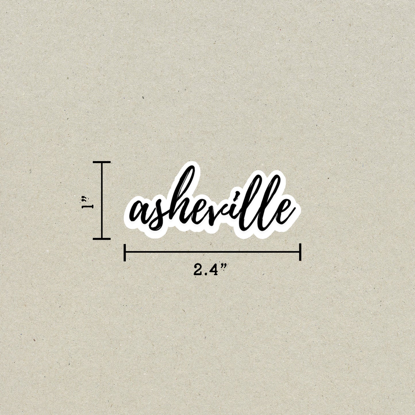 Asheville Cursive Sticker