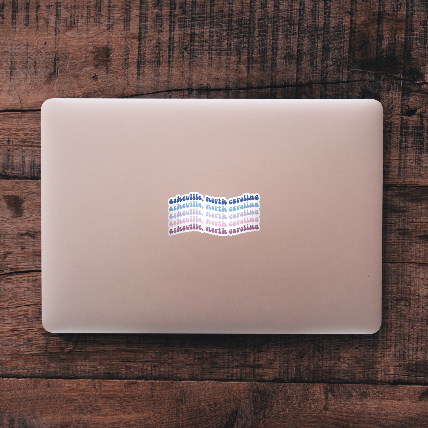 Asheville, North Carolina Retro Sticker