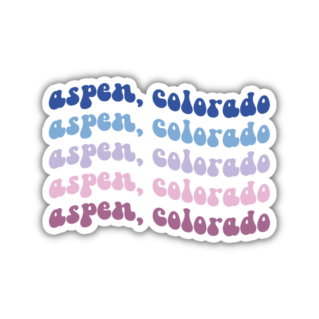 Aspen, Colorado Retro Sticker