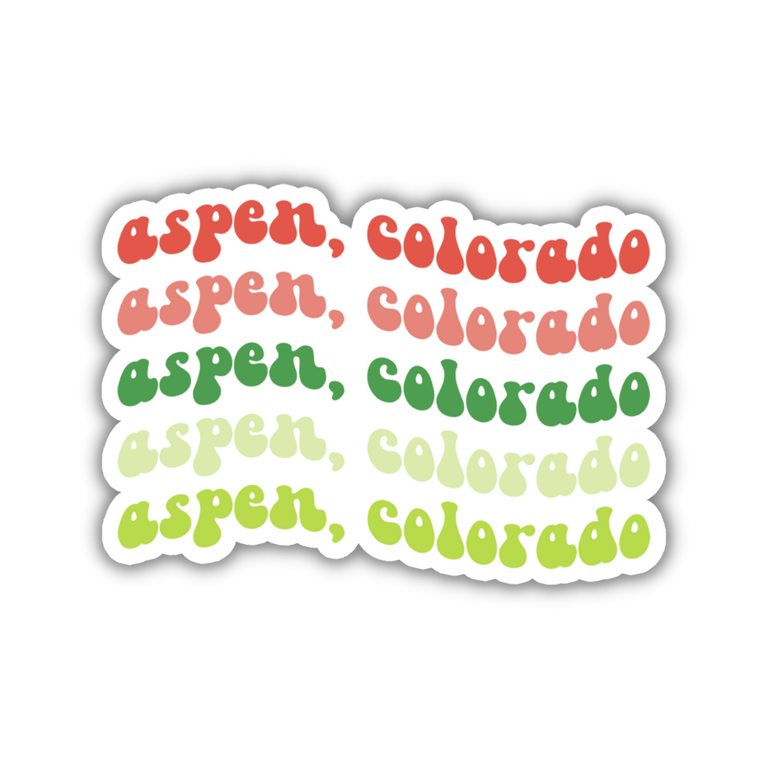 Aspen, Colorado Retro Sticker