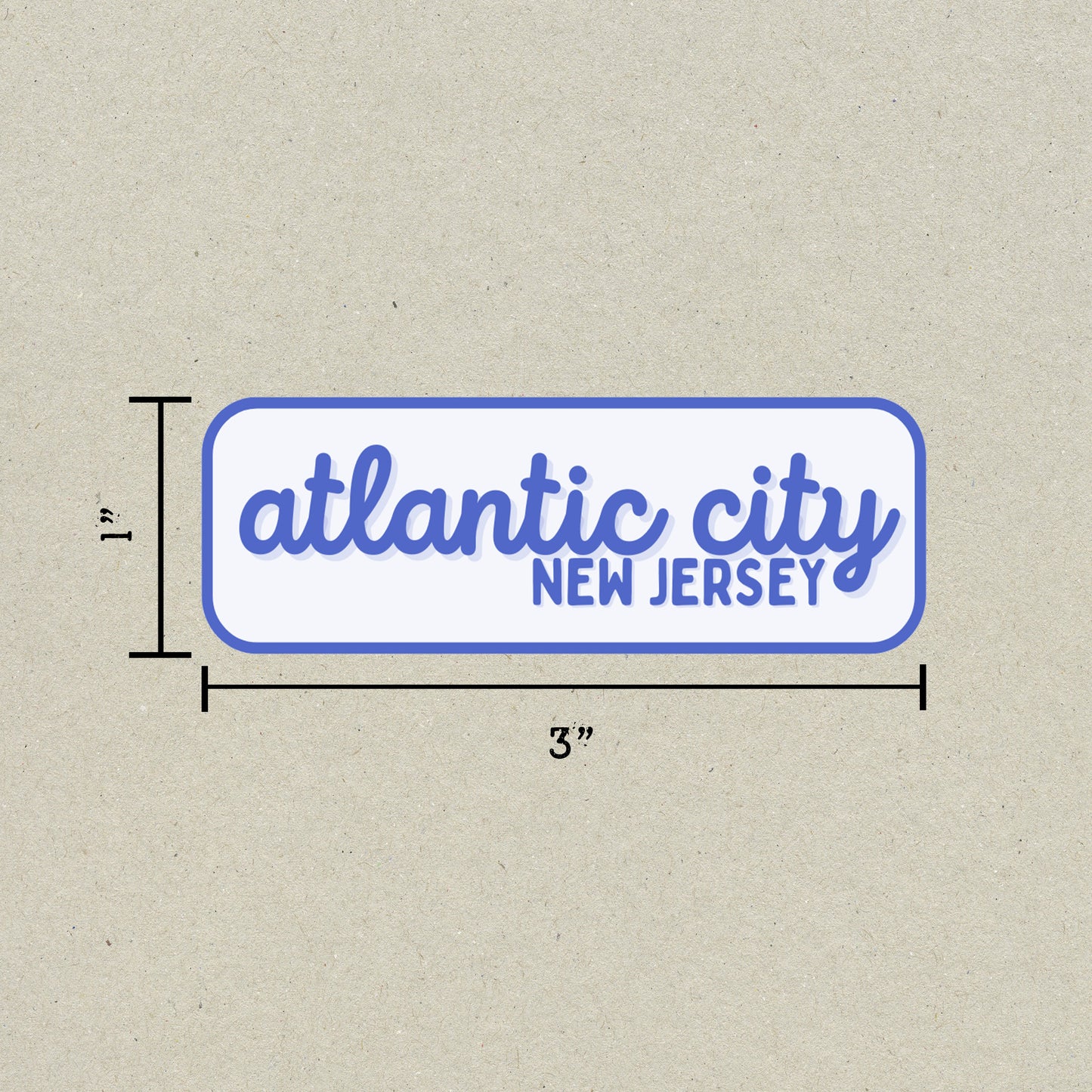 Atlantic City, New Jersey Retro Travel Sticker – Colorful Vinyl Decal for Laptop, Water Bottle & Luggage