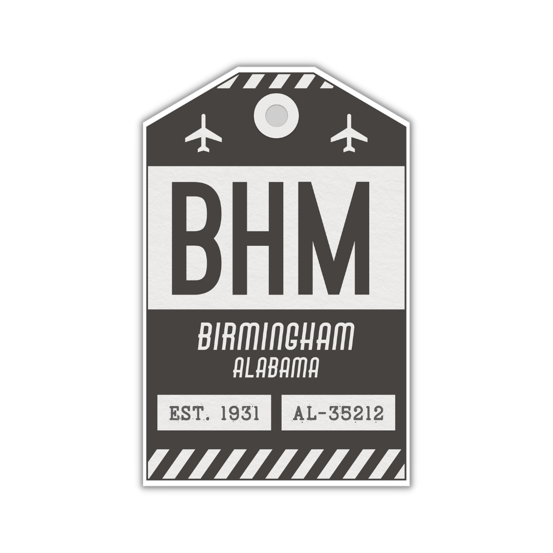 BHM Vintage Luggage Tag Sticker