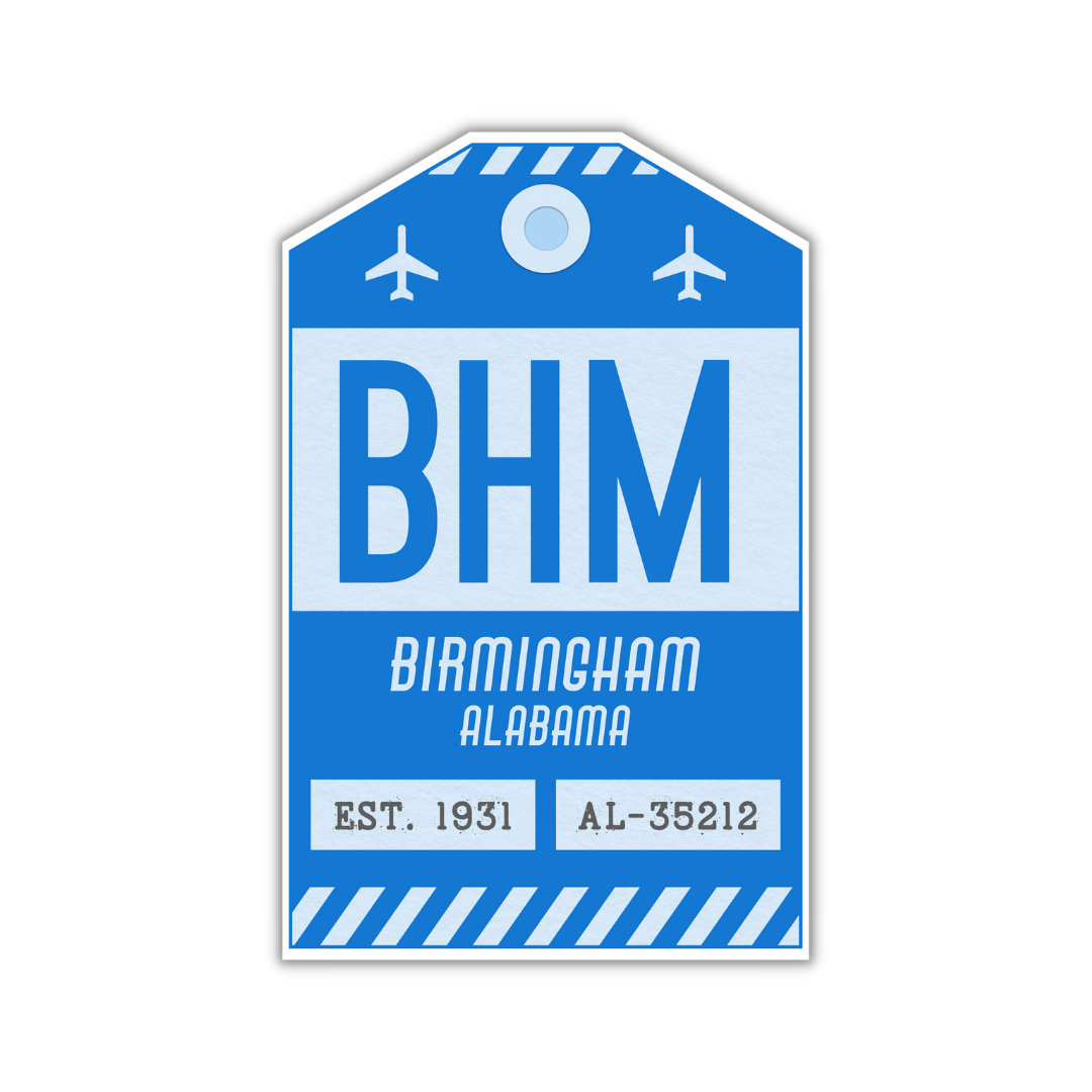 BHM Vintage Luggage Tag Sticker