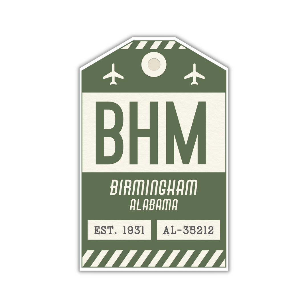 BHM Vintage Luggage Tag Sticker