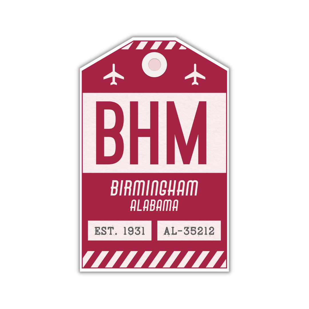 BHM Vintage Luggage Tag Sticker