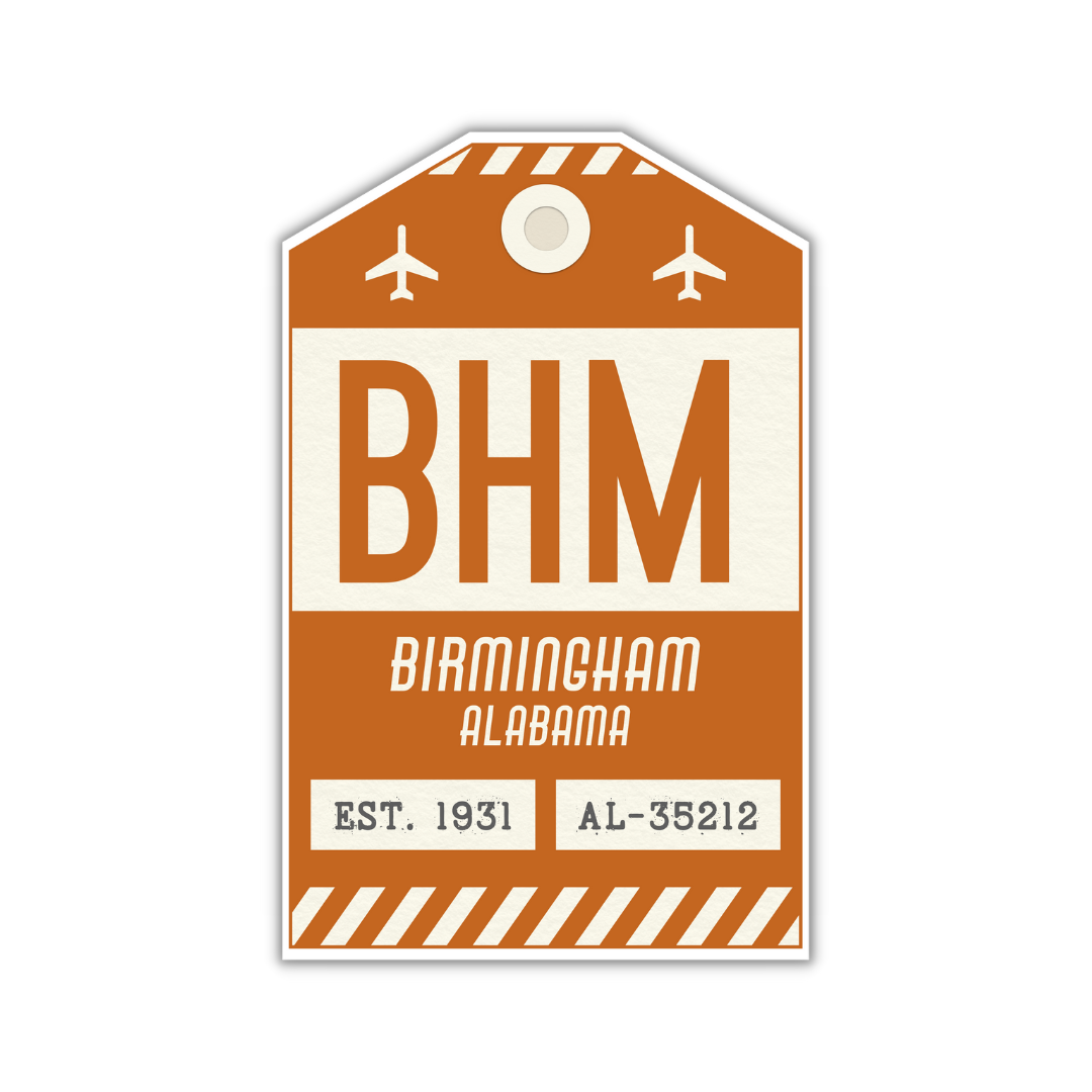 BHM Vintage Luggage Tag Sticker
