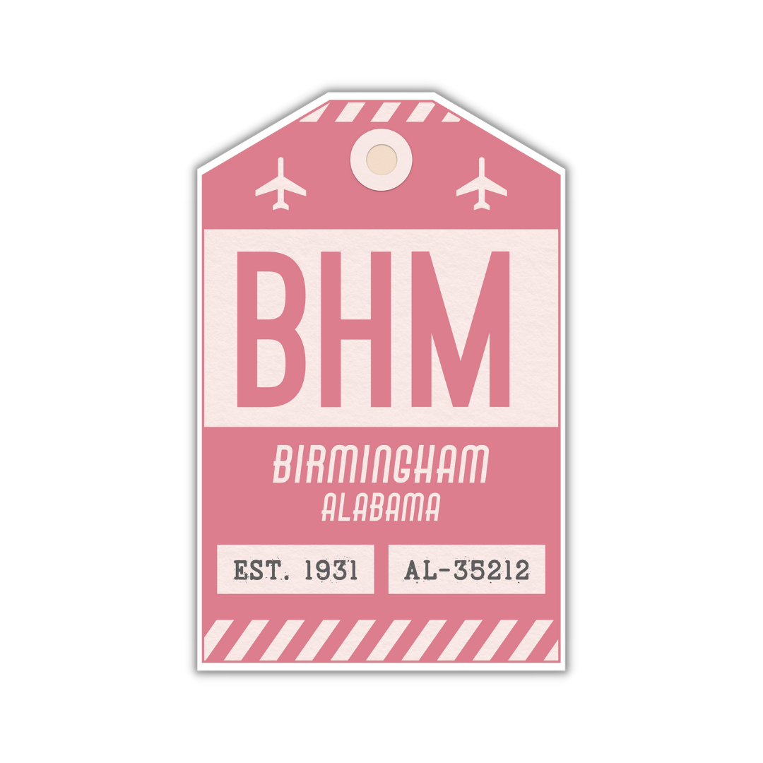 BHM Vintage Luggage Tag Sticker