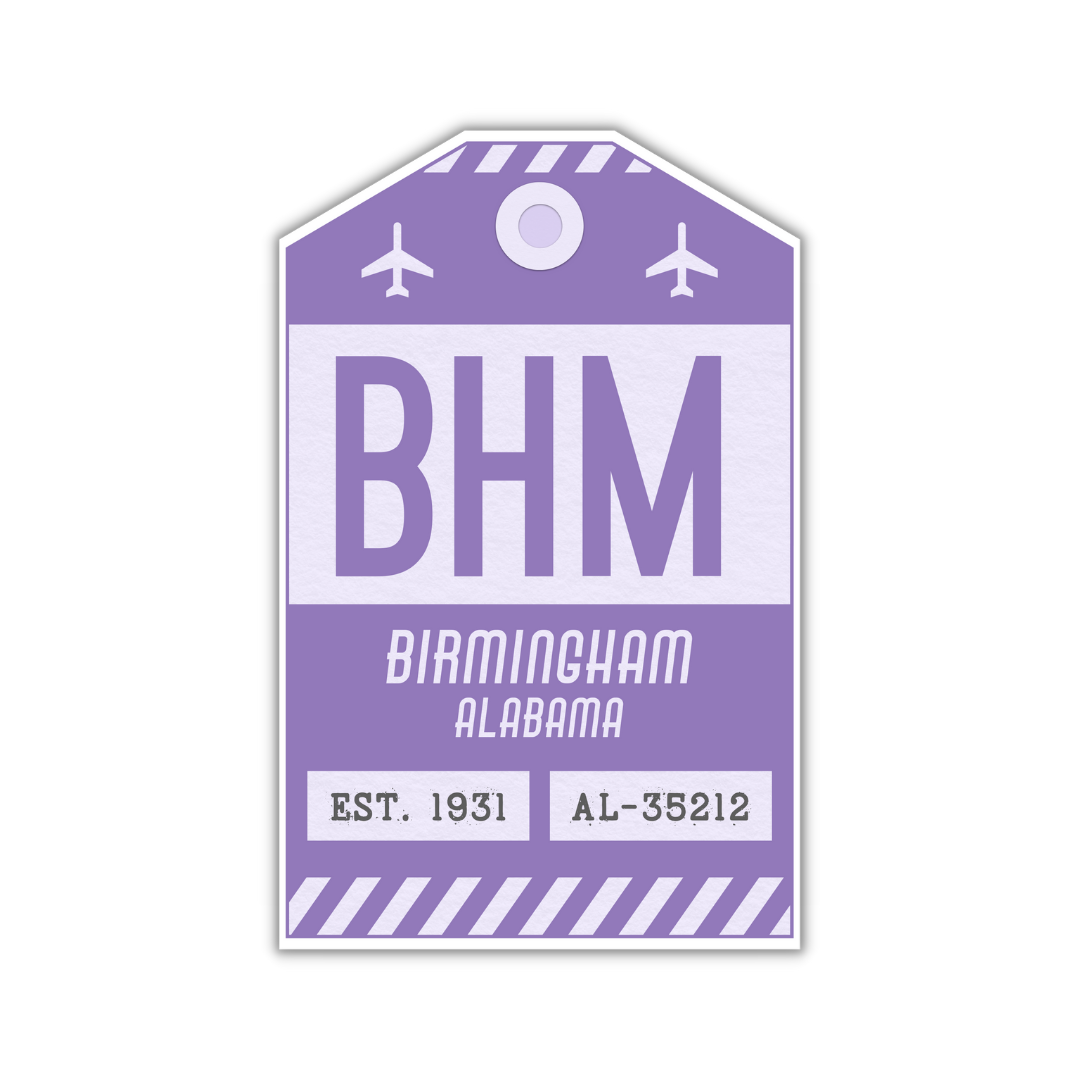 BHM Vintage Luggage Tag Sticker