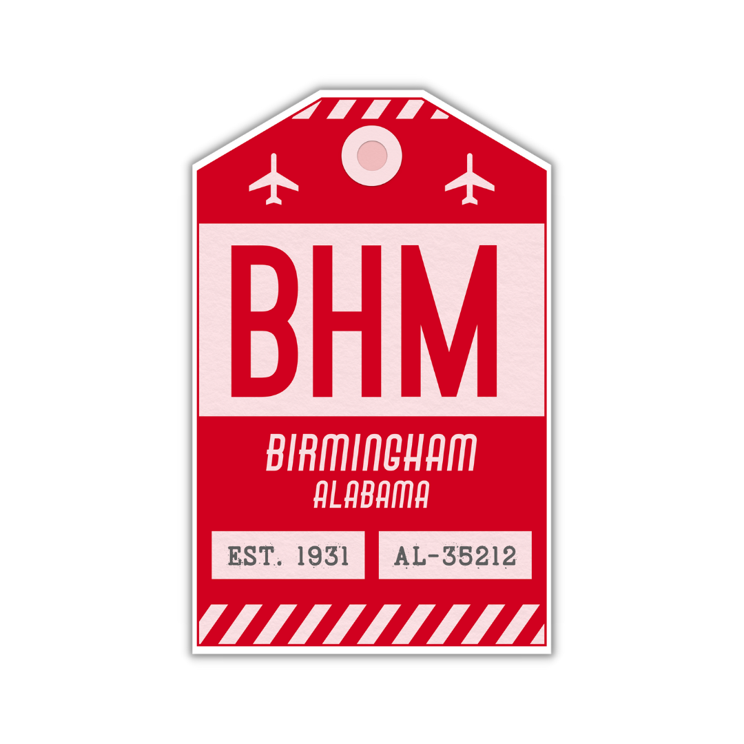 BHM Vintage Luggage Tag Sticker