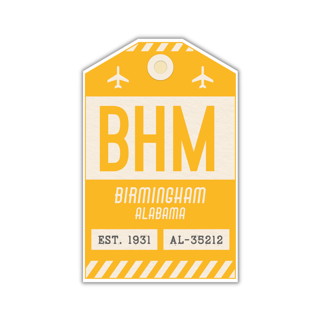 BHM Vintage Luggage Tag Sticker