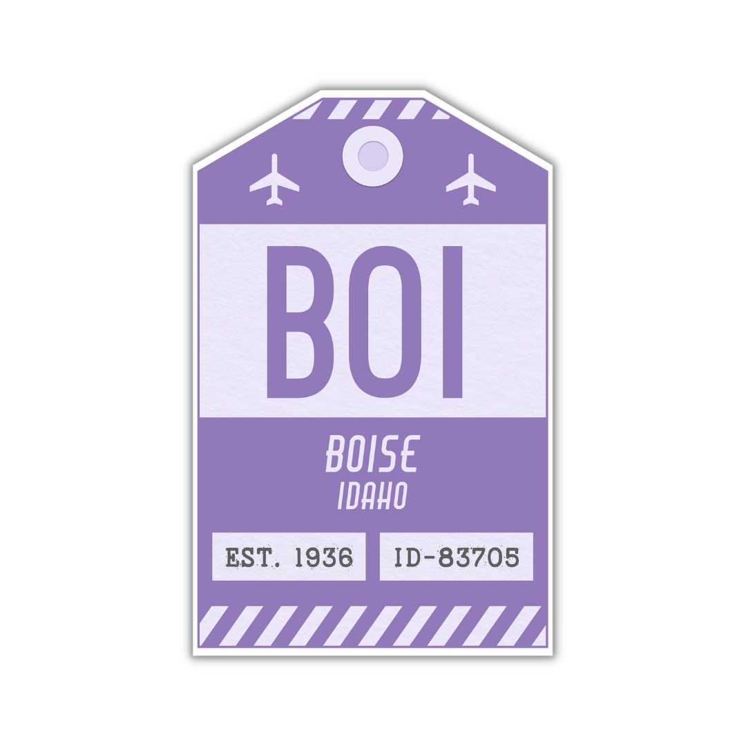 BOI Vintage Luggage Tag Sticker