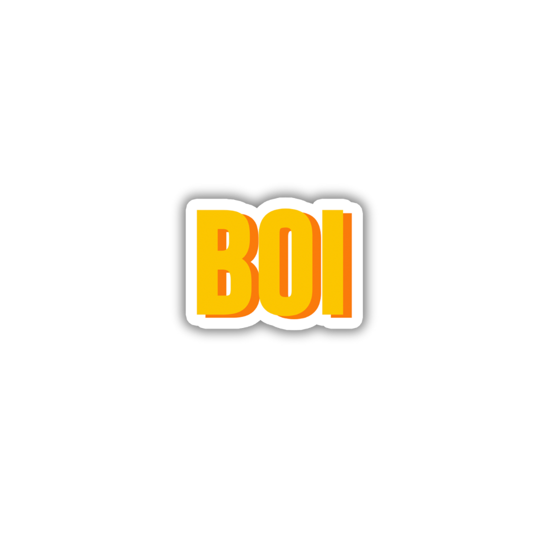 BOI Double Layered Sticker