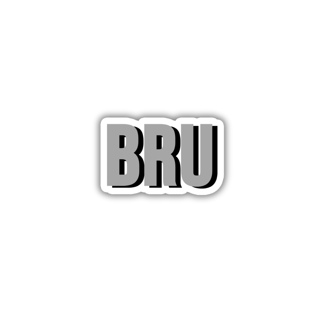 BRU Double Layered Sticker