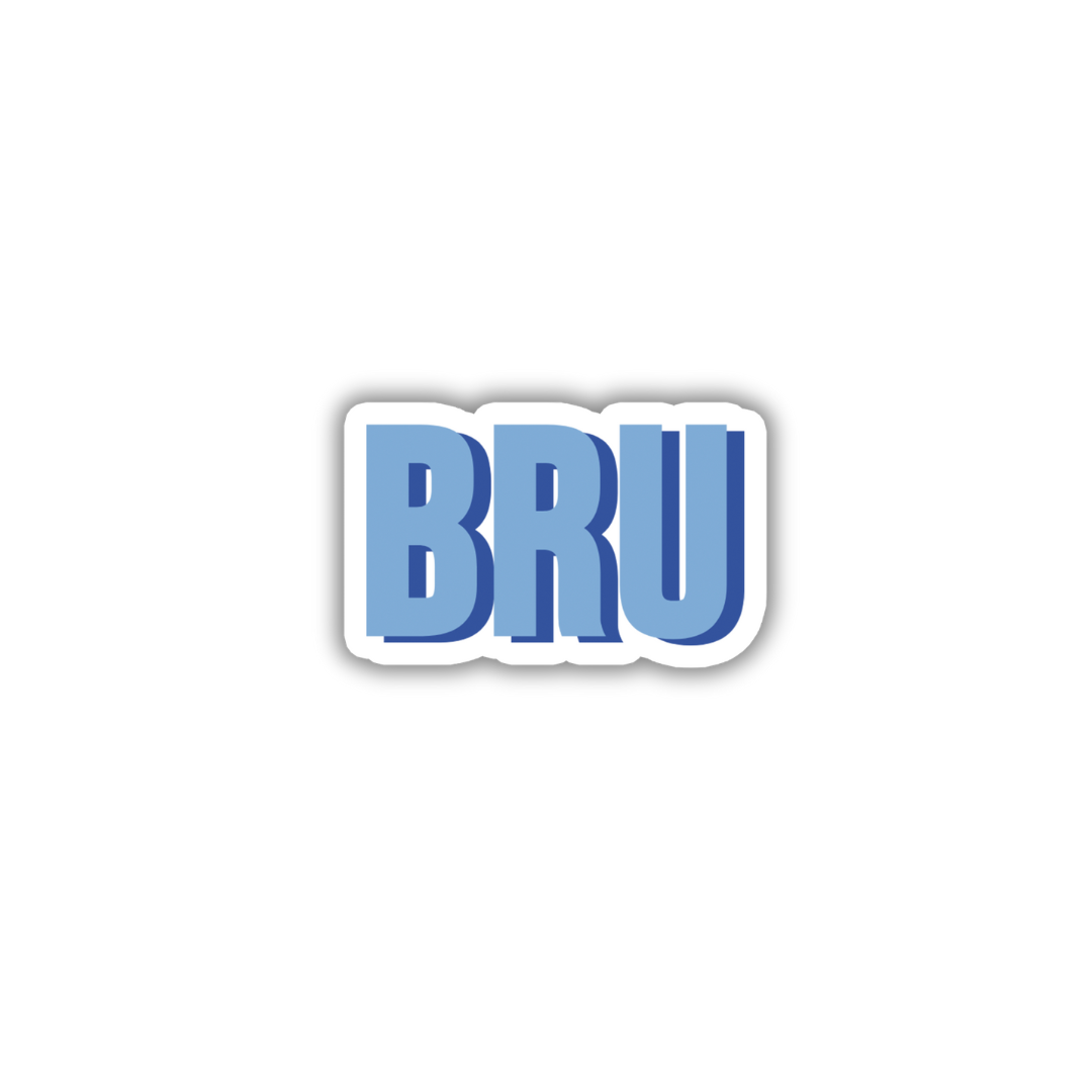 BRU Double Layered Sticker