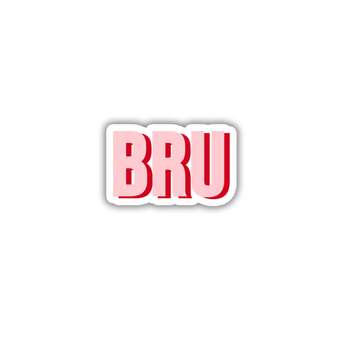 BRU Double Layered Sticker
