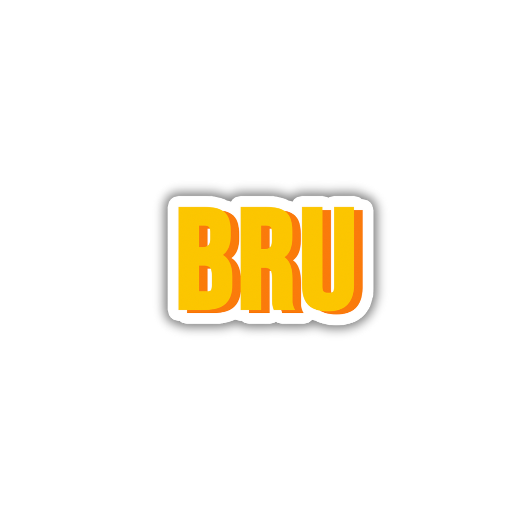 BRU Double Layered Sticker