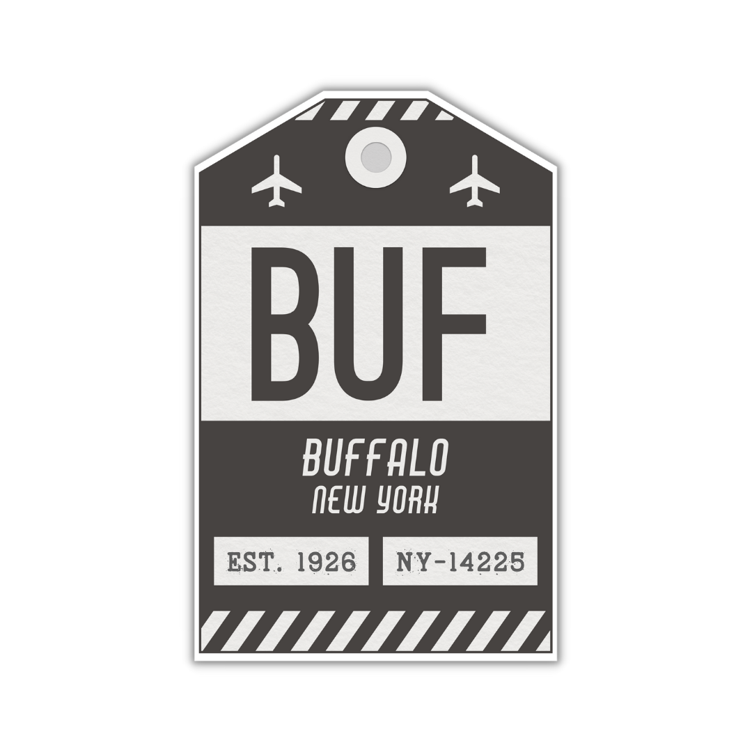 BUF Vintage Luggage Tag Sticker