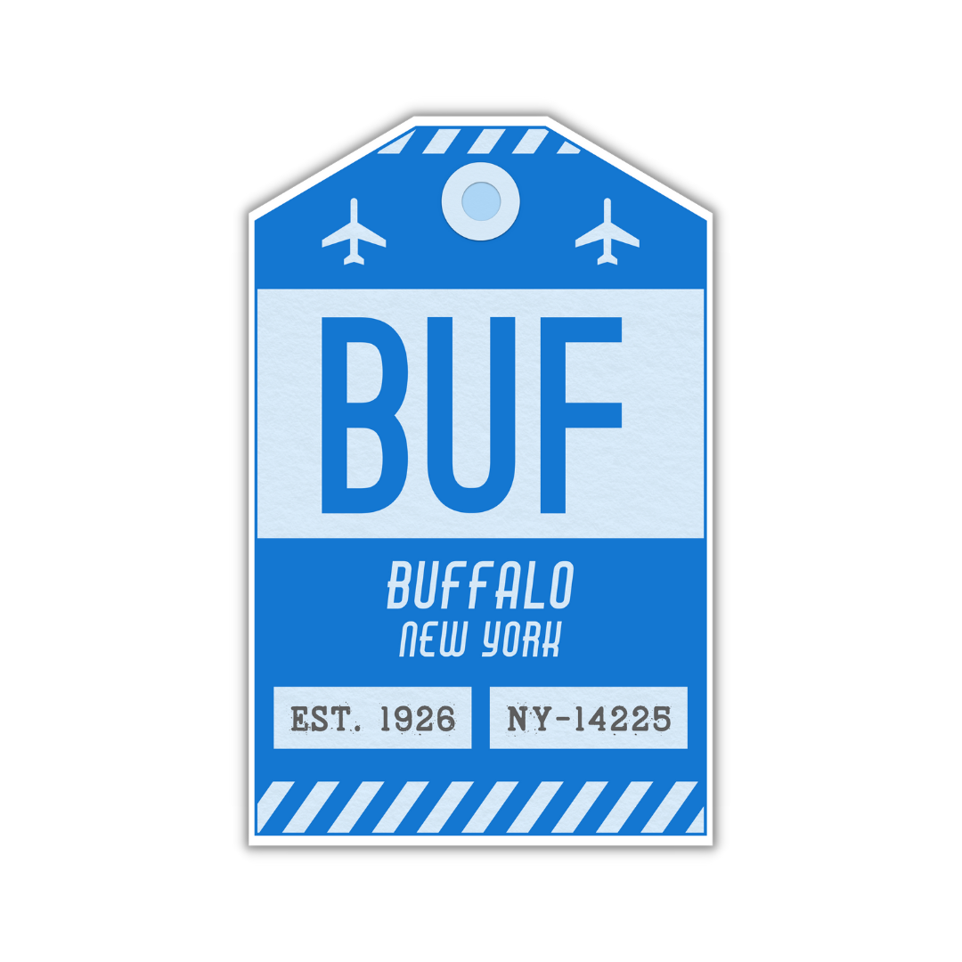 BUF Vintage Luggage Tag Sticker