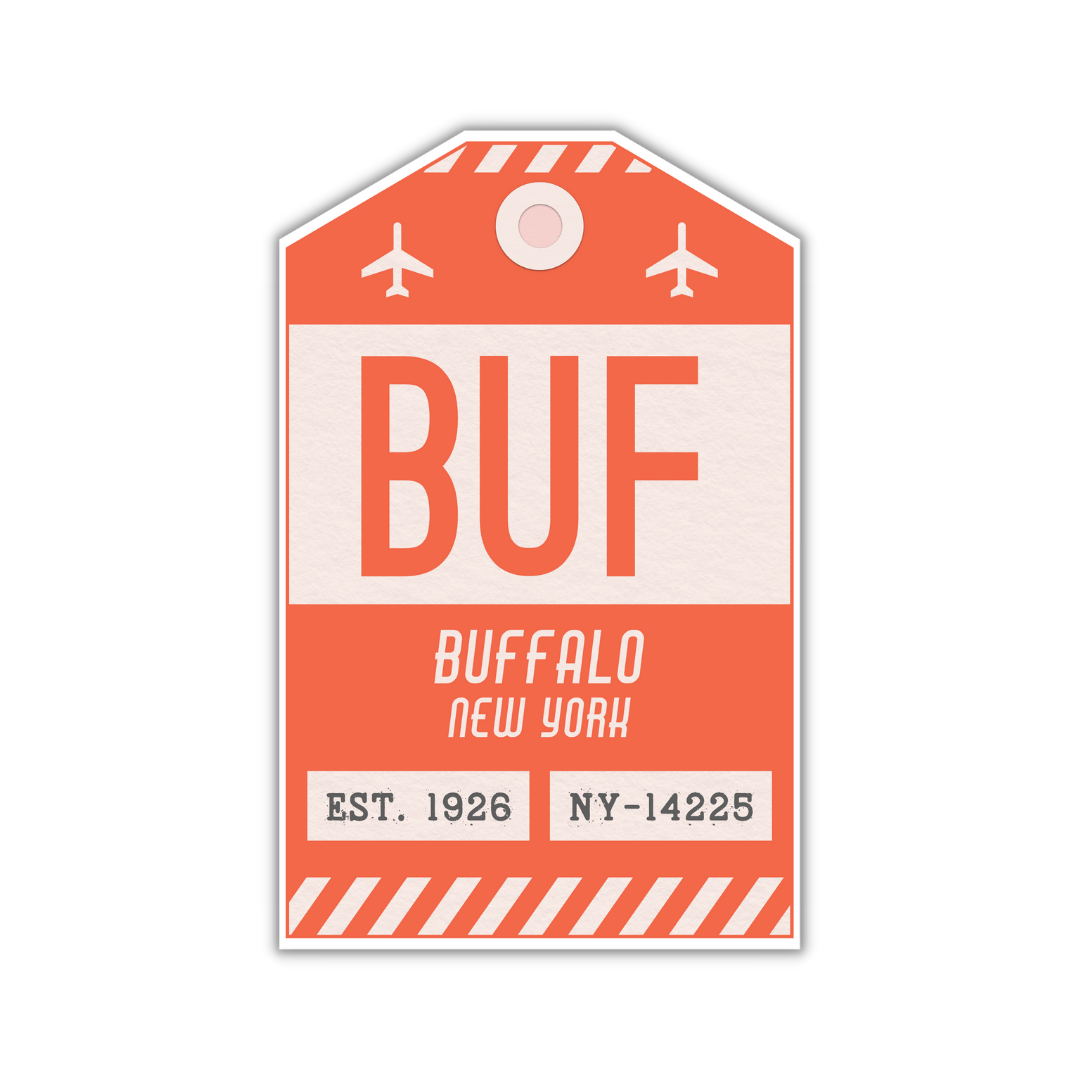 BUF Vintage Luggage Tag Sticker