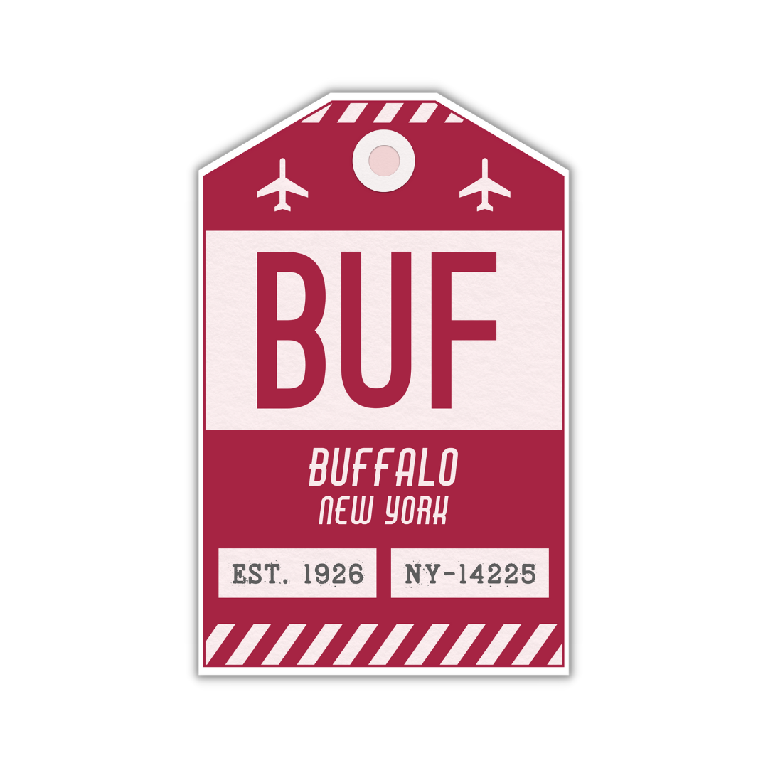 BUF Vintage Luggage Tag Sticker