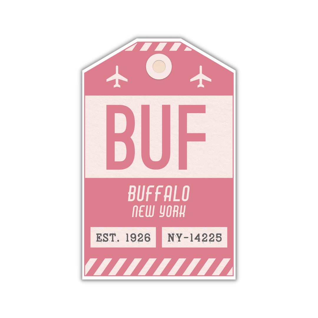 BUF Vintage Luggage Tag Sticker