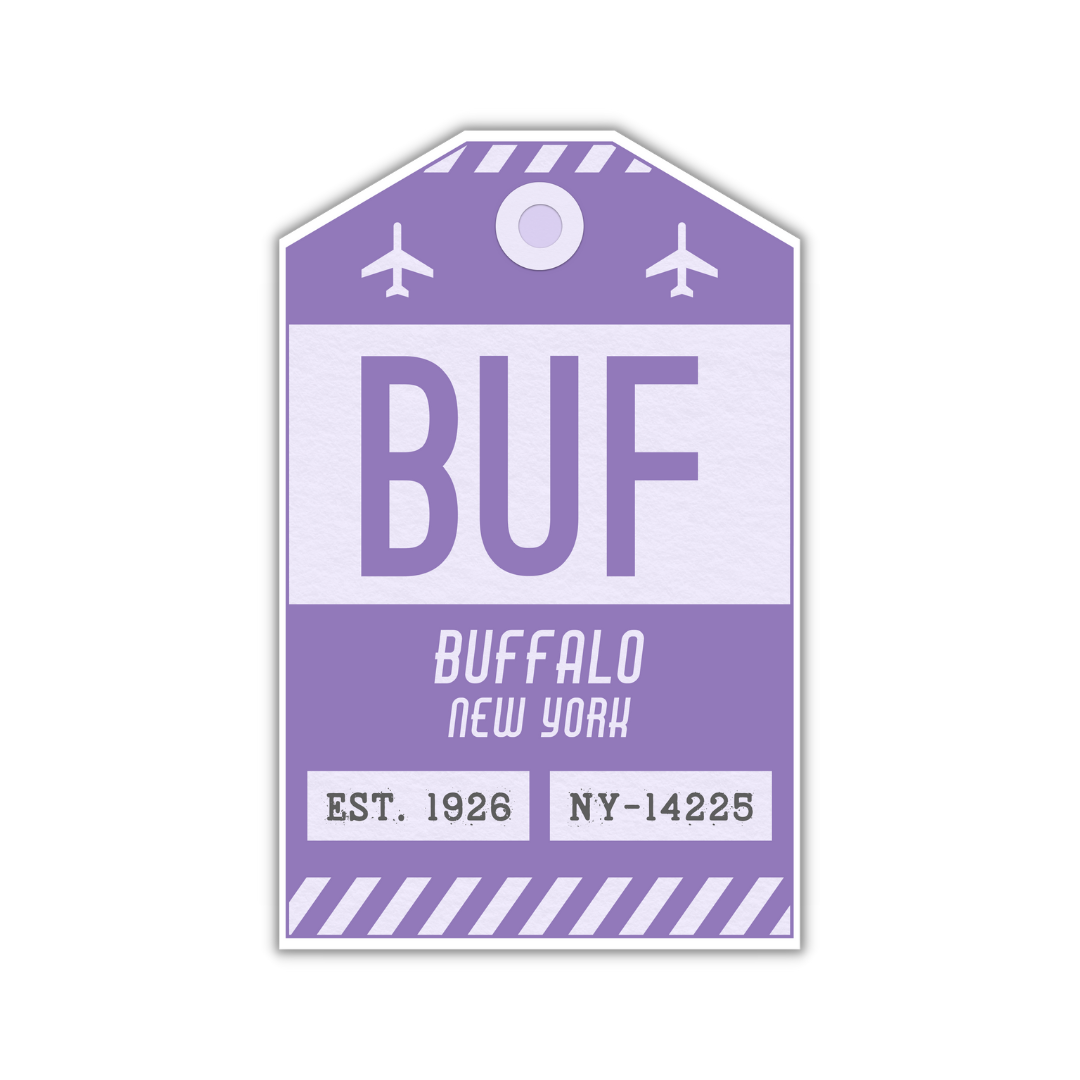 BUF Vintage Luggage Tag Sticker