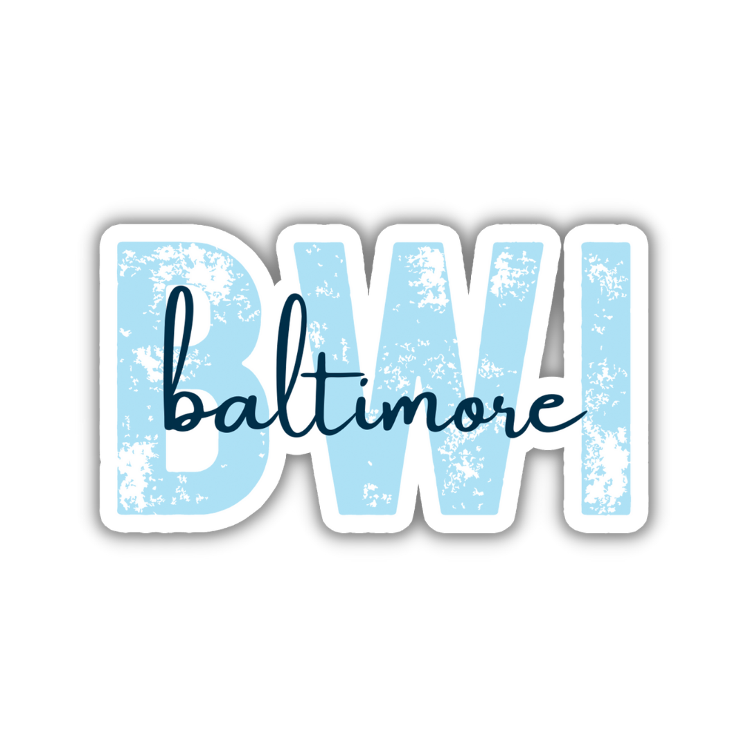 BWI Baltimore Airport Code Sticker