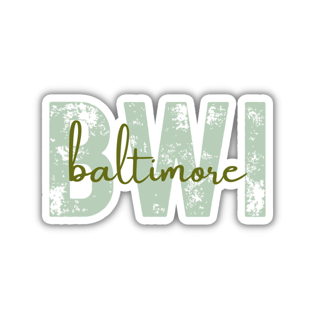 BWI Baltimore Airport Code Sticker