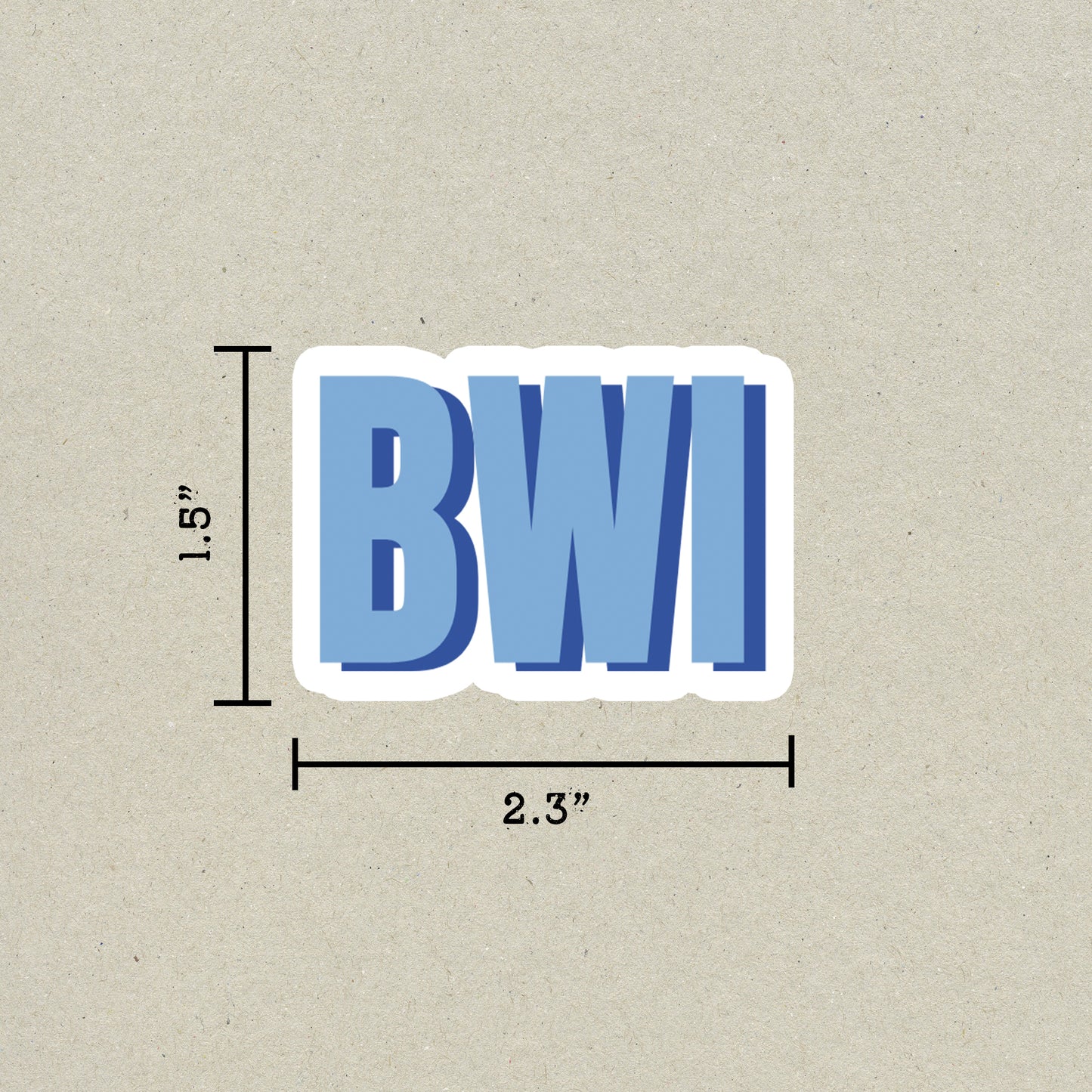 BWI Double Layered Sticker