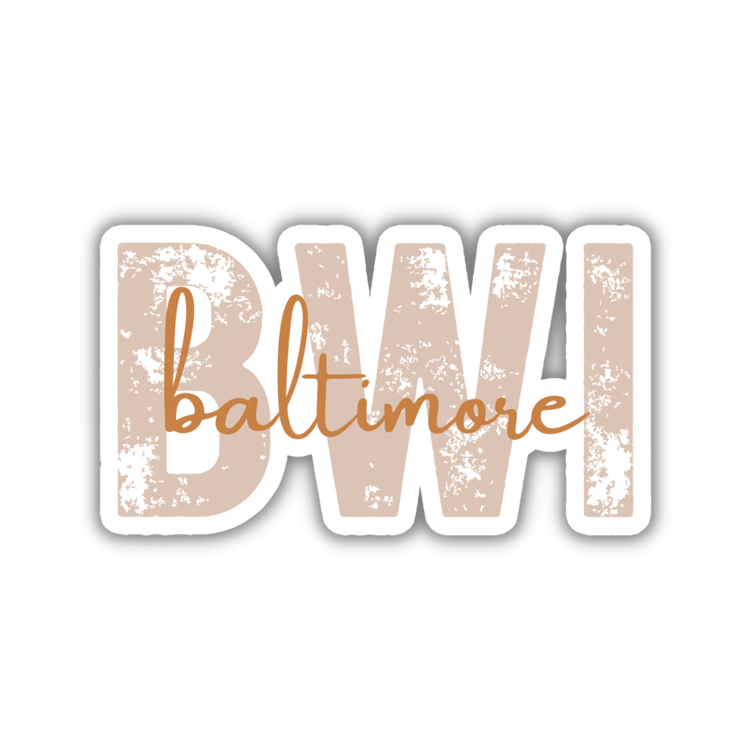 BWI Baltimore Airport Code Sticker