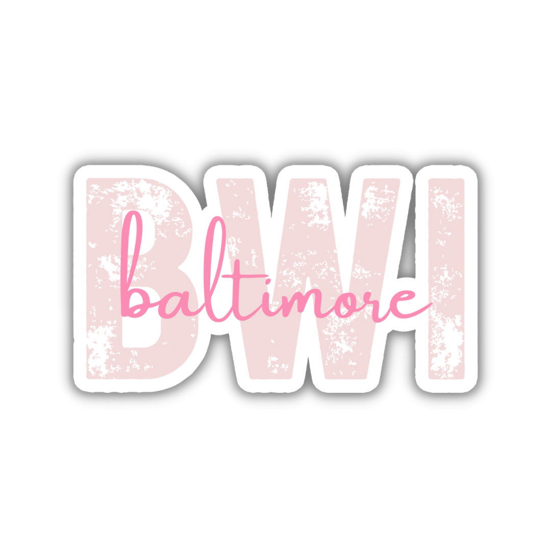 BWI Baltimore Airport Code Sticker
